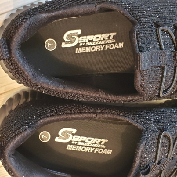Sport by Skechers black memory foam athletic shoes women's size 7 - Picture 5 of 11